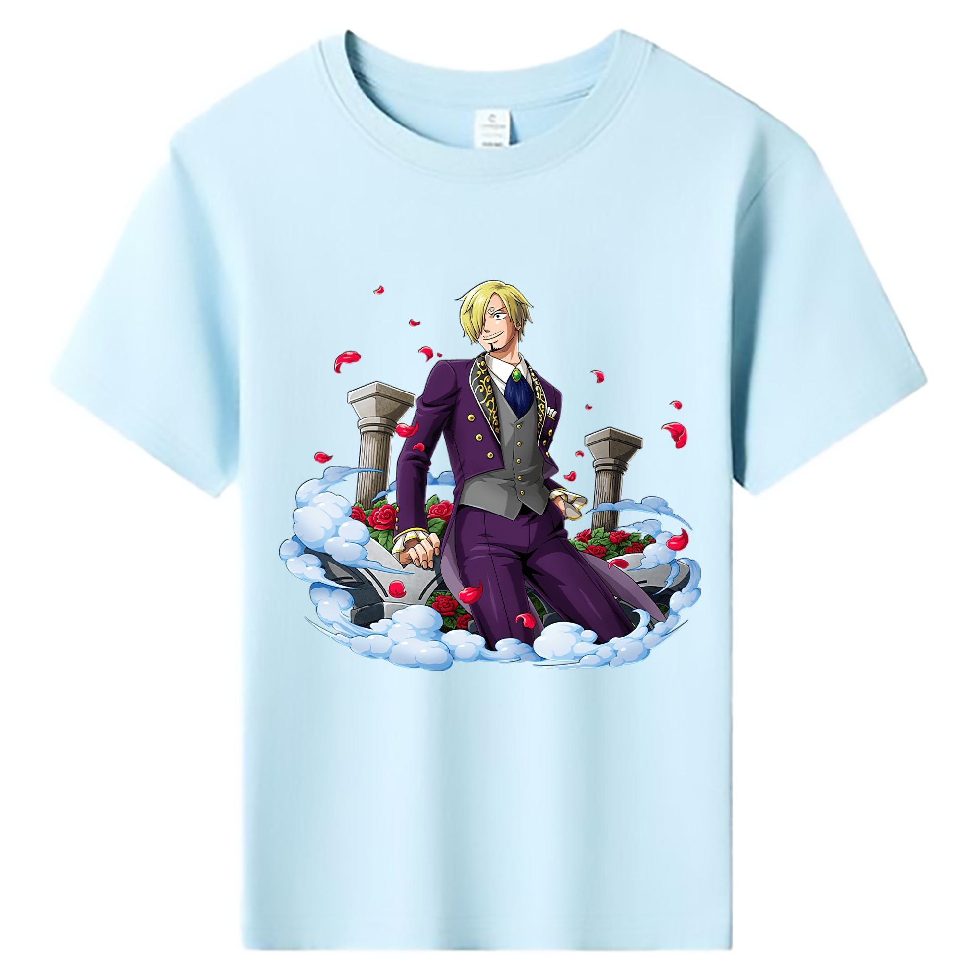 （画像用） ワンピース サンジ ONE PIECE Sanji 綿100％キッズTシャツ（フロントプリント）